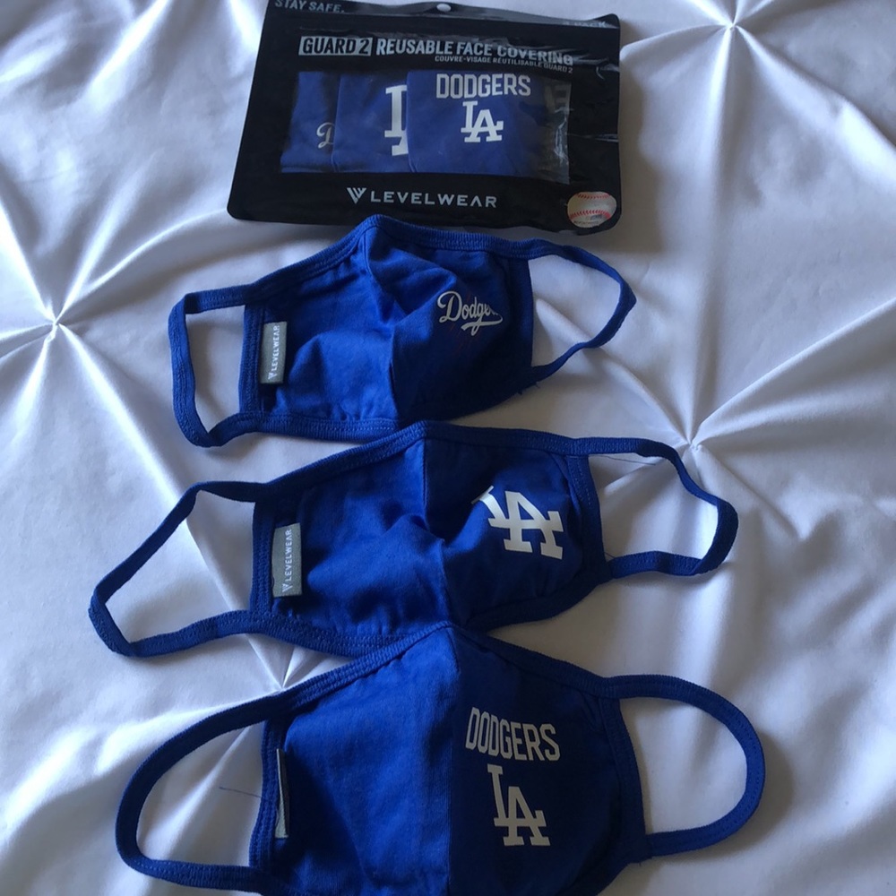 NWT - Dodgers Face Masks (3 pack) unisex
